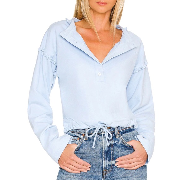 Lovers + Friends Sweaters - Lovers and Friends Talia Sweatshirt in Baby Blue Small